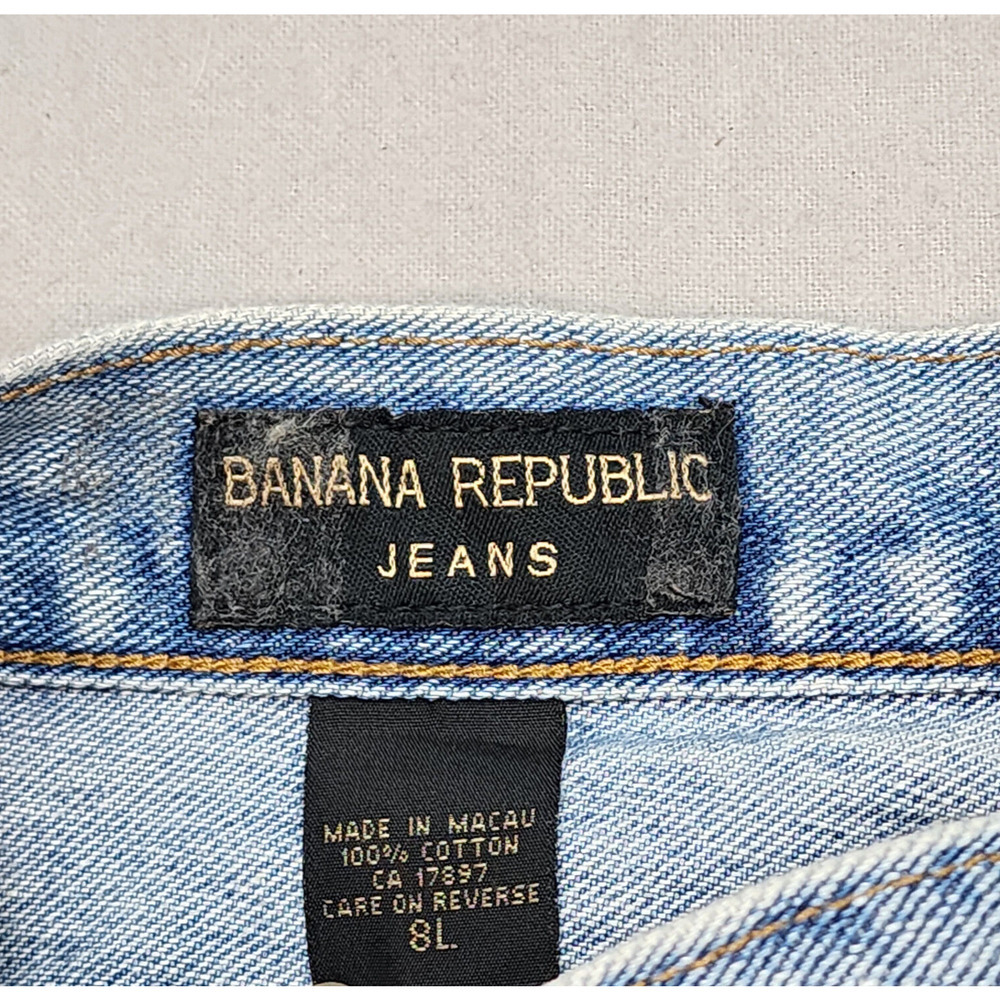 Banana Republic Jeans Women's Blue Medium Wash Straight Leg‎ Jeans Sz 8 Long - Picture 5 of 6